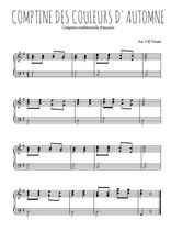 Téléchargez l'arrangement pour piano de la partition de Traditionnel-Comptine-des-couleurs-d-automne en PDF